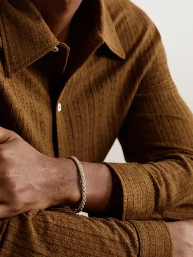 David Yurman Sculpted Cable 18-Karat Gold Diamond Cuff - Men | Thumbnail 2