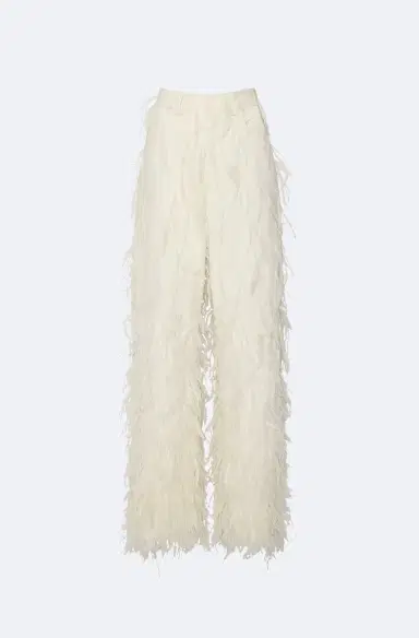 Lapointe Stretch Cotton Twill Slouchy Pant With Feathers | Thumbnail 4 Lapointe Stretch Cotton Twill Slouchy Pant With Feathers | Thumbnail 4