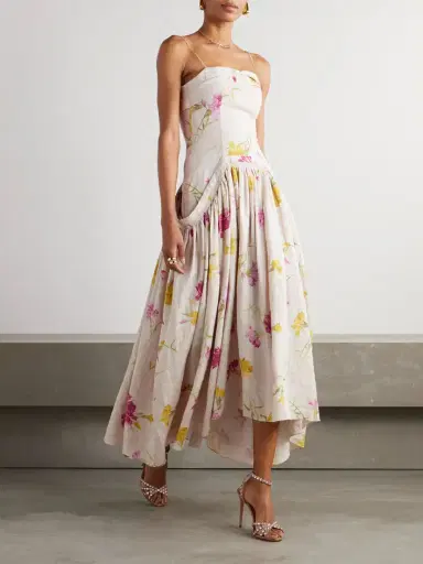 Erdem Floral-print Linen Midi Dress | Thumbnail 2 Erdem Floral-print Linen Midi Dress | Thumbnail 2