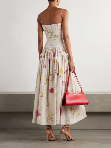 Erdem Floral-print Linen Midi Dress | Thumbnail 3 Erdem Floral-print Linen Midi Dress | Thumbnail 3