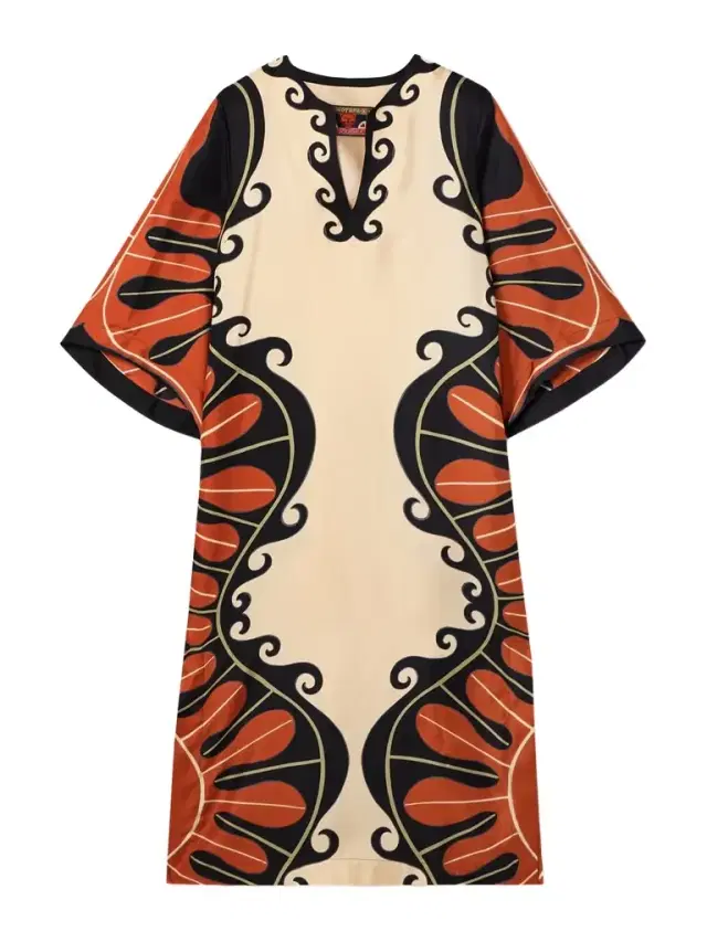 + Mother Printed Silk-twill Kaftan