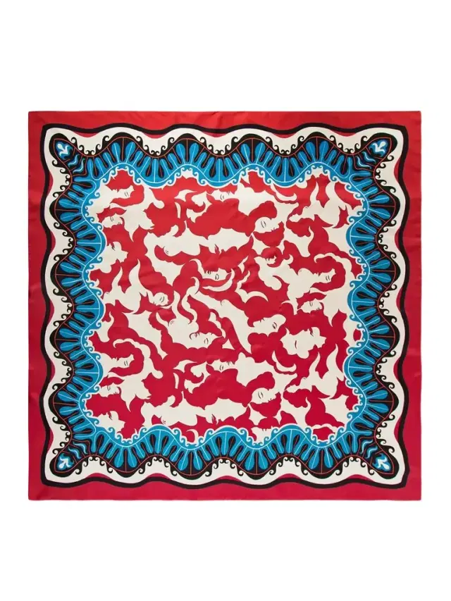 + Mother Printed Silk-twill Scarf