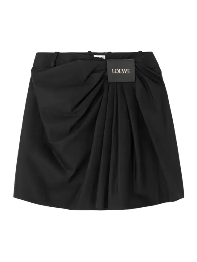 Draped Cotton And Silk-blend Twill Mini Skirt