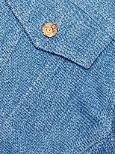 anOnlyChild Women's Just A Pinch Cliff Denim Jacket - Washed Indigo - Size Large | Thumbnail 7