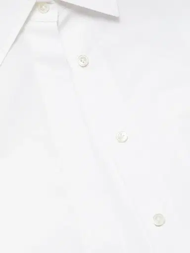 anOnlyChild Women's Just A Pinch Bartley Poplin Cotton Shirt - White - Size Large | Thumbnail 7