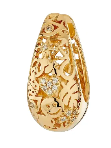 Sydney Evan Women's Icon Wallpaper 14K Yellow Gold & 0.11 TCW Diamond Domed Huggie Earrings - Yellow Gold | Thumbnail 4 Sydney Evan Women's Icon Wallpaper 14K Yellow Gold & 0.11 TCW Diamond Domed Huggie Earrings - Yellow Gold | Thumbnail 4