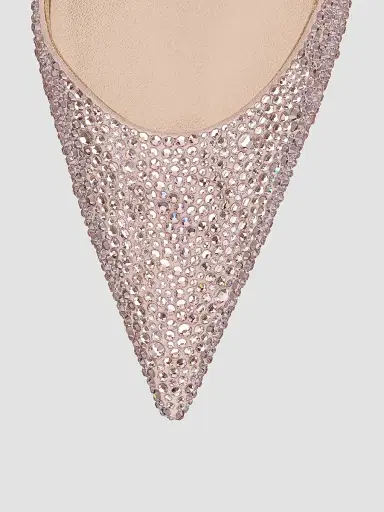 Christian Louboutin Women's Miss Z Strass 100MM Suede Pumps - Vintage Rose | Thumbnail 4 Christian Louboutin Women's Miss Z Strass 100MM Suede Pumps - Vintage Rose | Thumbnail 4