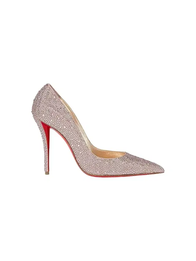 Women's Miss Z Strass 100MM Suede Pumps - Vintage Rose
