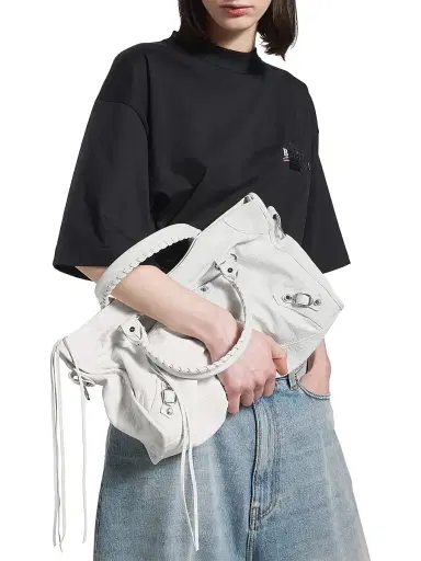 Balenciaga Women's Le City Medium Top Handle Bag - Optic White | Thumbnail 3