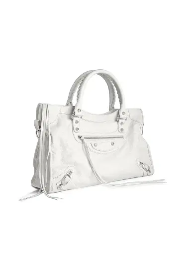 Balenciaga Women's Le City Medium Top Handle Bag - Optic White | Thumbnail 4