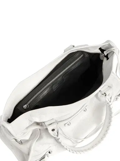 Balenciaga Women's Le City Medium Top Handle Bag - Optic White | Thumbnail 6