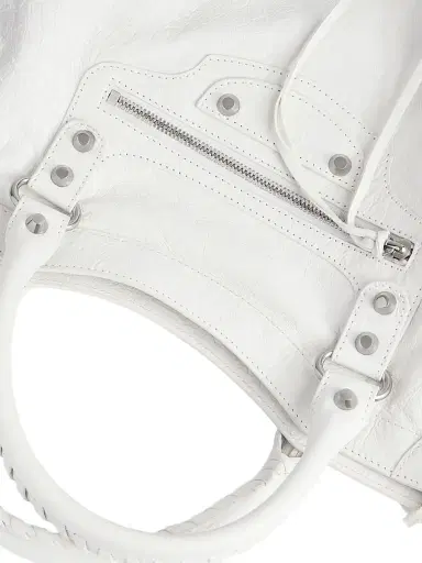 Balenciaga Women's Le City Medium Top Handle Bag - Optic White | Thumbnail 8