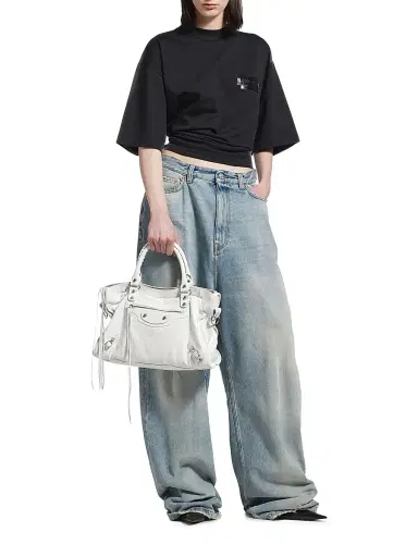 Balenciaga Women's Le City Medium Top Handle Bag - Optic White | Thumbnail 1