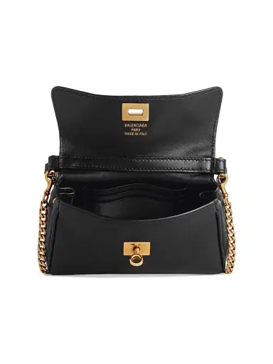 Balenciaga Women's Rodeo Nano Shoulder Bag with Chain - Black | Thumbnail 5