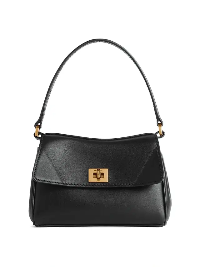 Balenciaga Women's Rodeo Nano Shoulder Bag with Chain - Black