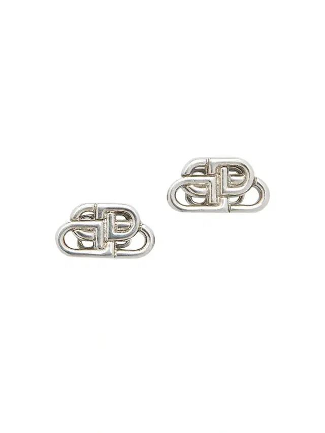 Men's BB Stud Earrings - Silver