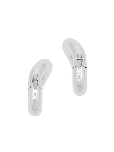 Balenciaga Women's Loop  Earrings - Silver | Thumbnail 3