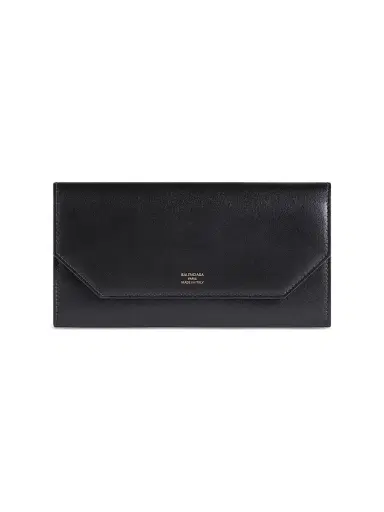 Balenciaga Women's Envelope Long Wallet with Card Holder - Black | Thumbnail 1