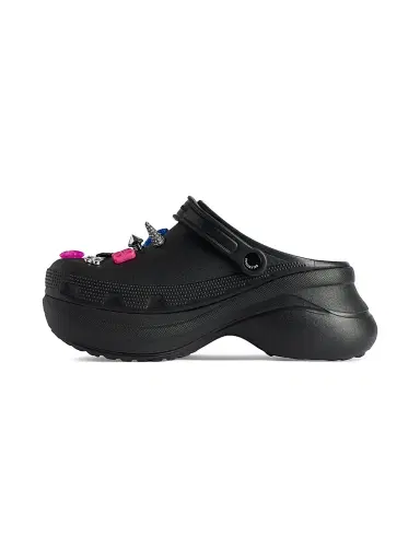 Balenciaga Women's Crocs Mule Jibbitz - Black - Size 12 | Thumbnail 3
