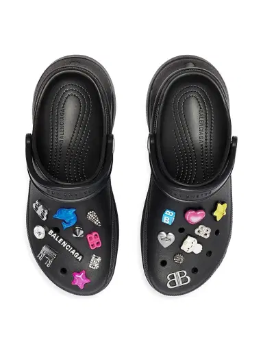 Balenciaga Women's Crocs Mule Jibbitz - Black - Size 12 | Thumbnail 6