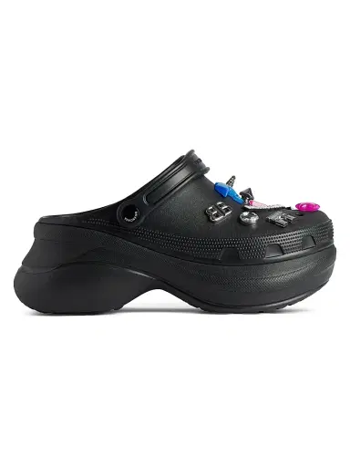 Balenciaga Women's Crocs Mule Jibbitz - Black - Size 12 | Thumbnail 1