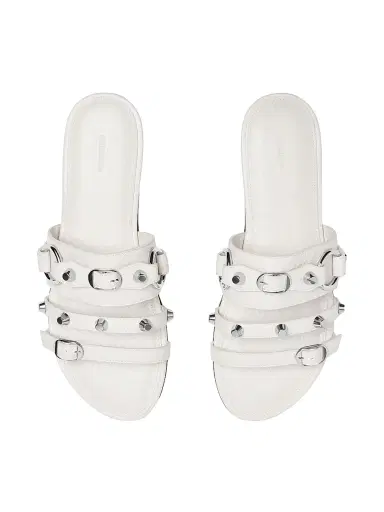 Balenciaga Women's City Mule Flats - White - Size 6 | Thumbnail 6