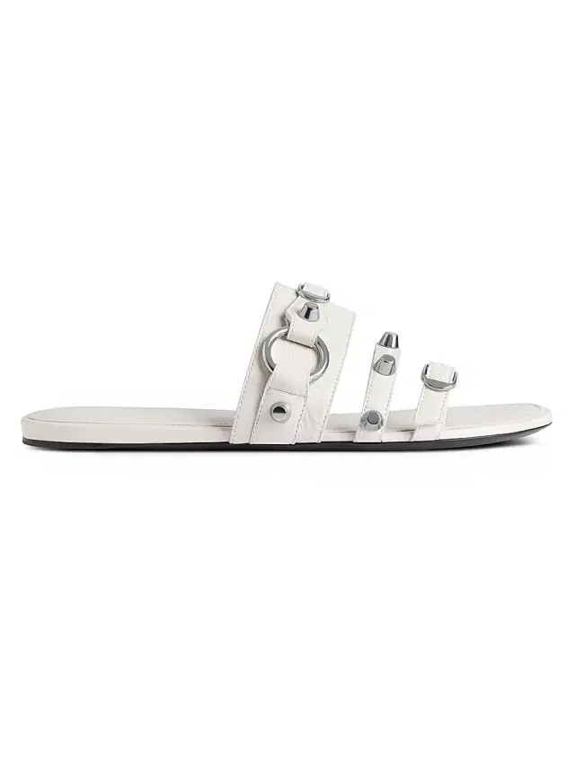 Balenciaga Women's City Mule Flats - White