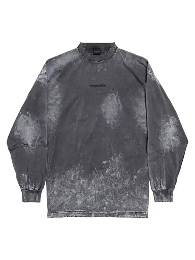 Balenciaga Men's Back Long Sleeve Large Fit T-Shirt | Thumbnail 1 Balenciaga Men's Back Long Sleeve Large Fit T-Shirt | Thumbnail 1