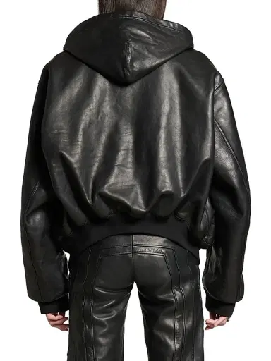 Balenciaga Women's Lined Zip-Up Hoodie Large Fit - Black - Size Medium | Thumbnail 5 Balenciaga Women's Lined Zip-Up Hoodie Large Fit - Black - Size Medium | Thumbnail 5