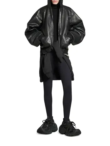 Balenciaga Women's Lined Zip-Up Hoodie Large Fit - Black - Size Medium | Thumbnail 7 Balenciaga Women's Lined Zip-Up Hoodie Large Fit - Black - Size Medium | Thumbnail 7