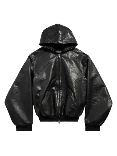Balenciaga Women's Lined Zip-Up Hoodie Large Fit - Black - Size Medium | Thumbnail 1 Balenciaga Women's Lined Zip-Up Hoodie Large Fit - Black - Size Medium | Thumbnail 1
