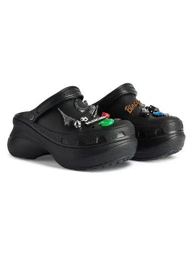 Balenciaga Men's Crocs Jibbitz Mules - Black - Size 12 | Thumbnail 2 Balenciaga Men's Crocs Jibbitz Mules - Black - Size 12 | Thumbnail 2