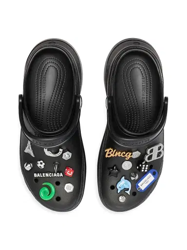 Balenciaga Men's Crocs Jibbitz Mules - Black - Size 12 | Thumbnail 6 Balenciaga Men's Crocs Jibbitz Mules - Black - Size 12 | Thumbnail 6