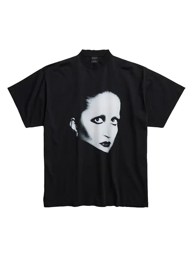 Women's  Music Mina Series Oversized T-Shirt - Black White