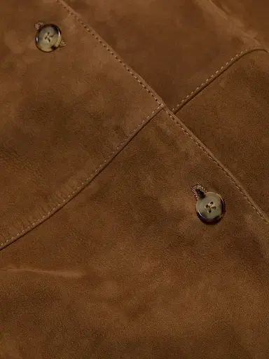 Toteme Women's Soft Suede Shirt - Tobacco | Thumbnail 7 Toteme Women's Soft Suede Shirt - Tobacco | Thumbnail 7