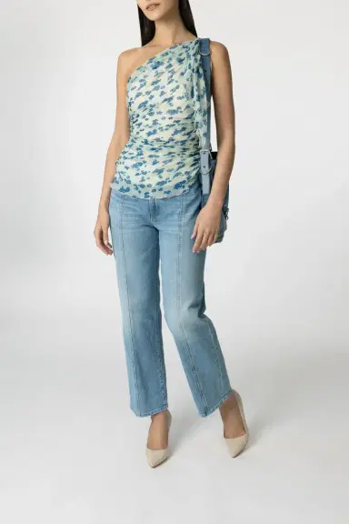 Victoria Beckham One Shoulder Draped Top | Thumbnail 2