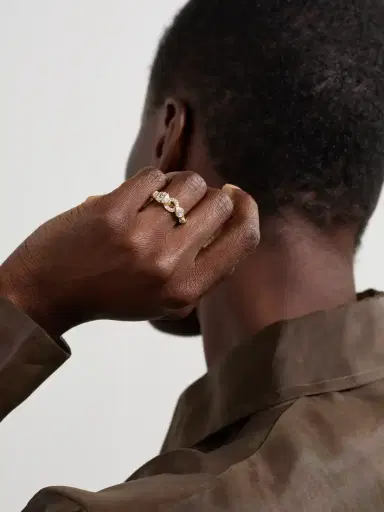 SHAY Serpentine 18-karat Gold, Diamond And Garnet Ring | Thumbnail 2 SHAY Serpentine 18-karat Gold, Diamond And Garnet Ring | Thumbnail 2