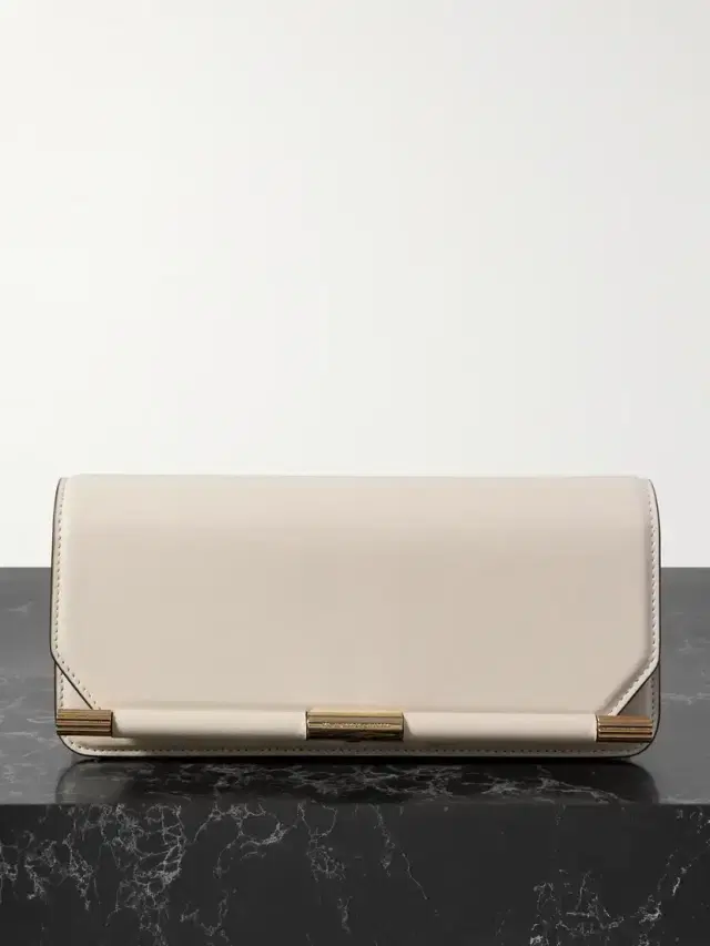 202 Crinkled-leather Clutch
