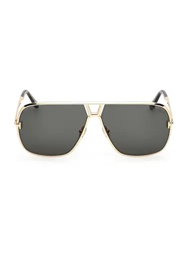 Tom Ford Men's Starvos 63MM Rectangular Sunglasses - Havana Gold Green | Thumbnail 2 Tom Ford Men's Starvos 63MM Rectangular Sunglasses - Havana Gold Green | Thumbnail 2
