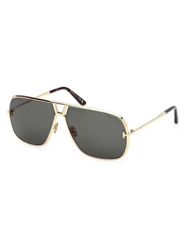 Tom Ford Men's Starvos 63MM Rectangular Sunglasses - Havana Gold Green | Thumbnail 1 Tom Ford Men's Starvos 63MM Rectangular Sunglasses - Havana Gold Green | Thumbnail 1