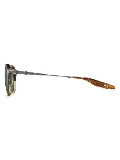 BARTON PERREIRA Men's Delon 54MM Rectangular Sunglasses - Havana Green Gradient | Thumbnail 3 BARTON PERREIRA Men's Delon 54MM Rectangular Sunglasses - Havana Green Gradient | Thumbnail 3