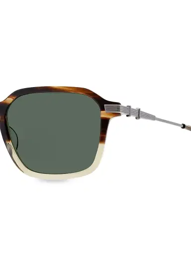 BARTON PERREIRA Men's Delon 54MM Rectangular Sunglasses - Havana Green Gradient | Thumbnail 4 BARTON PERREIRA Men's Delon 54MM Rectangular Sunglasses - Havana Green Gradient | Thumbnail 4