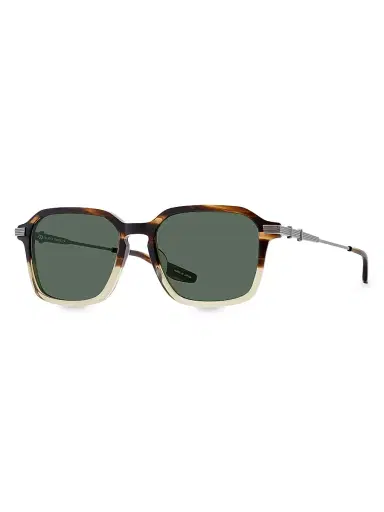 BARTON PERREIRA Men's Delon 54MM Rectangular Sunglasses - Havana Green Gradient | Thumbnail 1 BARTON PERREIRA Men's Delon 54MM Rectangular Sunglasses - Havana Green Gradient | Thumbnail 1