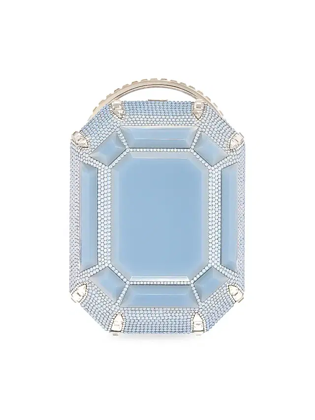 Judith Leiber Couture Women's Crytsal Embellished Ring Clutch - Blue And Silver