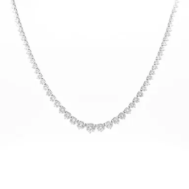 Wish Fine Jewelry 16.67ct Diamond 18K Gold Graduated Tennis Necklace | Thumbnail 1