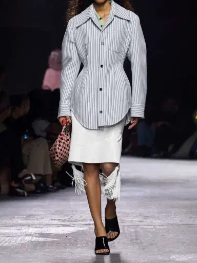 Bottega Veneta Tasseled Glossed-leather Midi Skirt | Thumbnail 5 Bottega Veneta Tasseled Glossed-leather Midi Skirt | Thumbnail 5