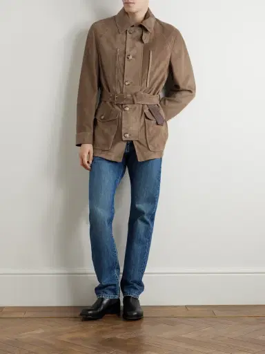 Brunello Cucinelli Belted Suede Field Jacket - Men | Thumbnail 2 Brunello Cucinelli Belted Suede Field Jacket - Men | Thumbnail 2