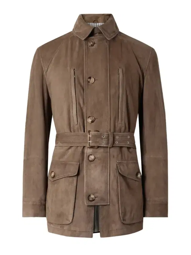 Belted Suede Field Jacket - Men
