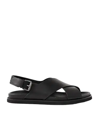 Polo Ralph Lauren Zane Oiled-Leather Sandals - Men | Thumbnail 1 Polo Ralph Lauren Zane Oiled-Leather Sandals - Men | Thumbnail 1