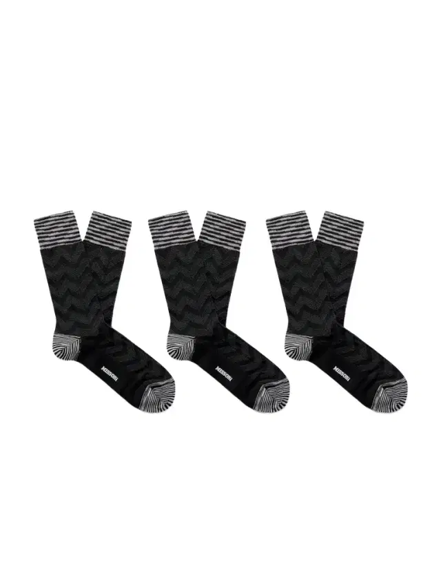 Three-Pack Crochet-Knit Cotton-Blend Socks - Men